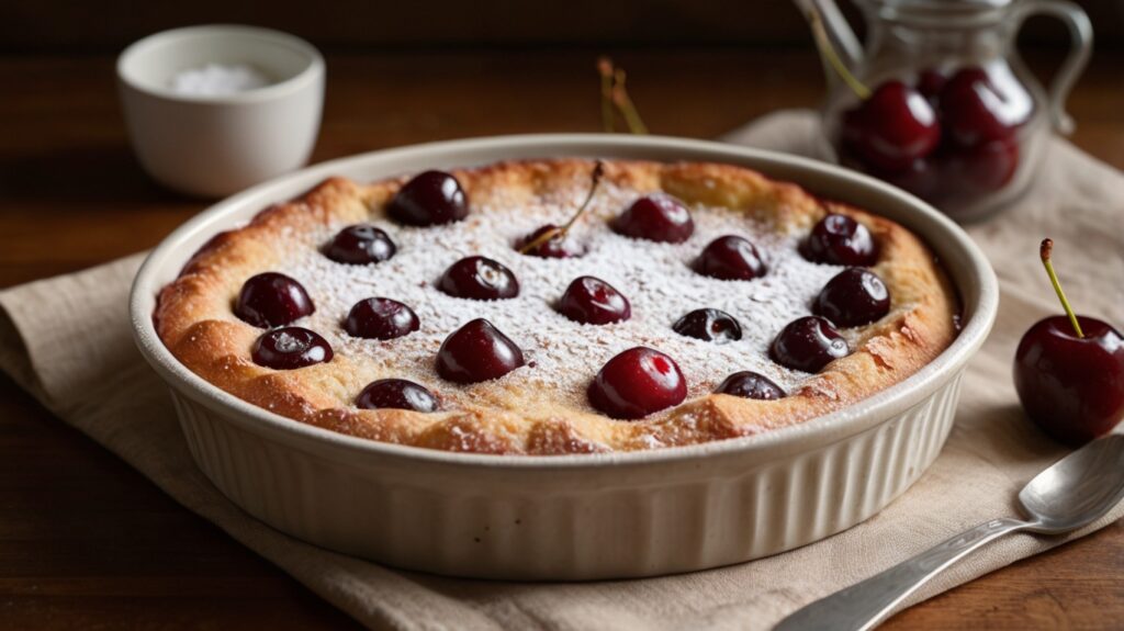 Clafoutis Moelleux aux Cerises – La Douceur de l’Été en Dessert