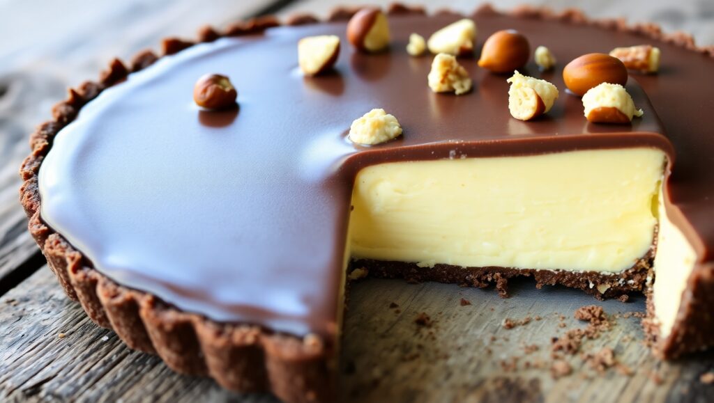 Flan au Praliné et pâte chocolatée