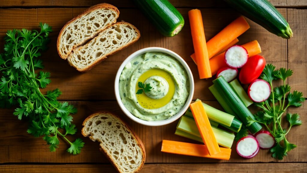 Tartinade de courgettes et persil : une recette légère, saine et savoureuse