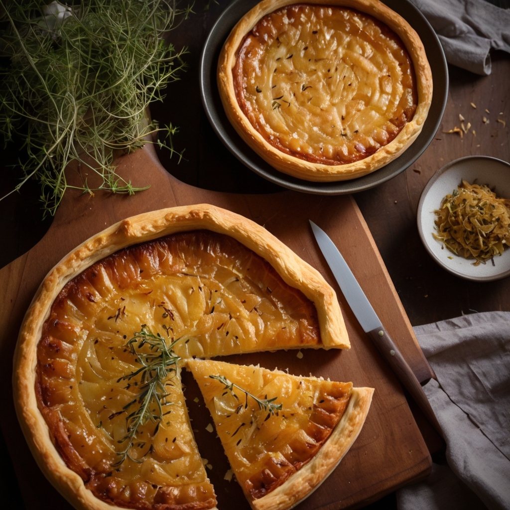 Tarte fine aux oignons caramélisés